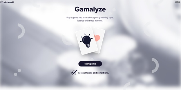 Gamalyze start screen